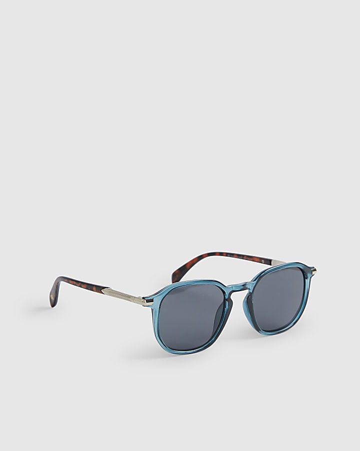 Blue Round Sunglasses