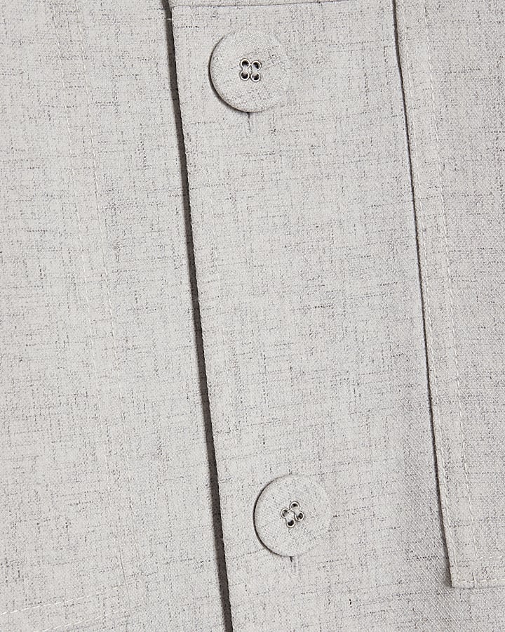 Grey Button Down Shacket