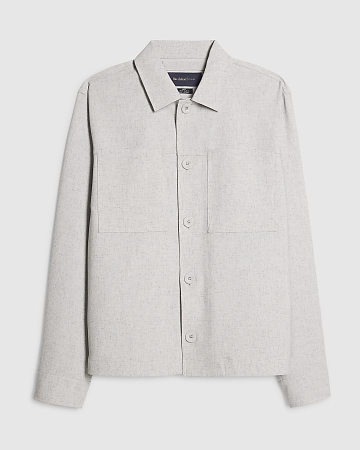 Grey Button Down Shacket