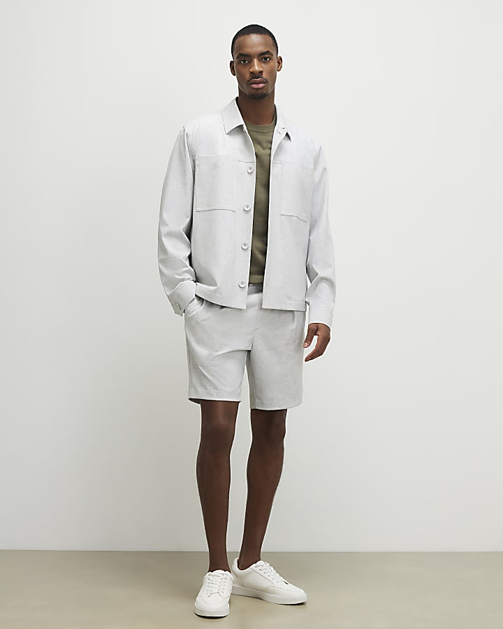 Grey Button Down Shacket