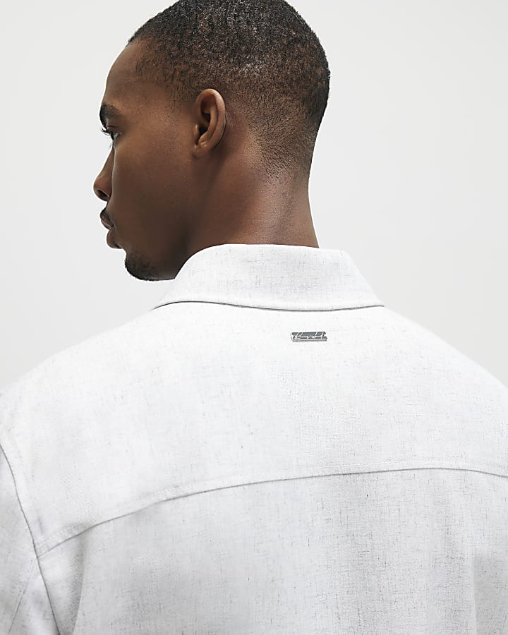 Grey Button Down Shacket