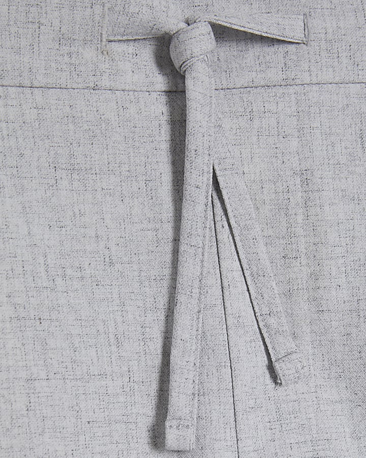 Grey Slim Fit Pull On Shorts