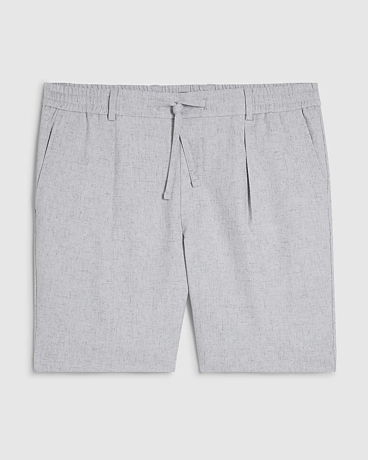 Grey Slim Fit Pull On Shorts