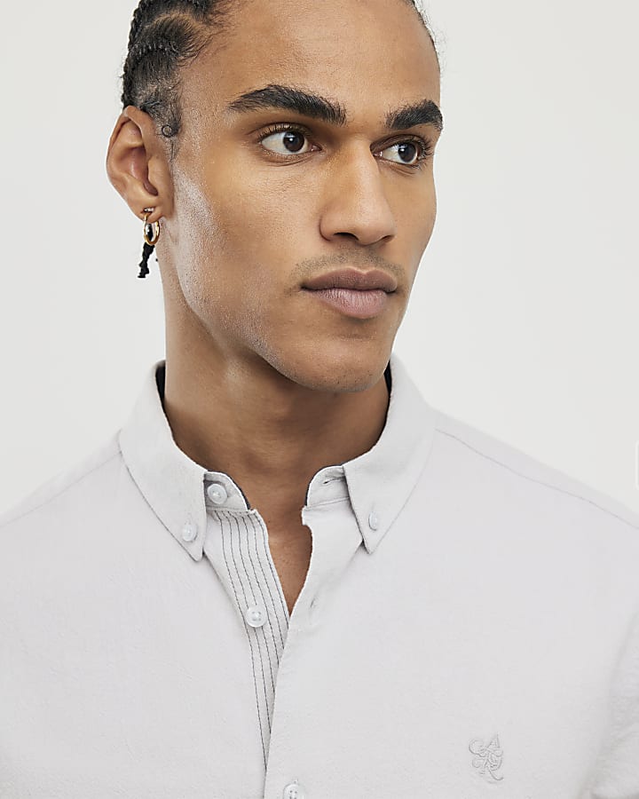 Grey Regular Fit Shirt