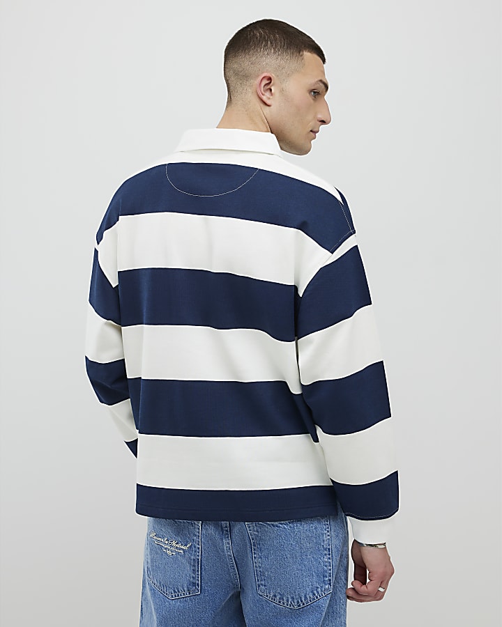 Navy Regular Fit Penrose Striped Shirt