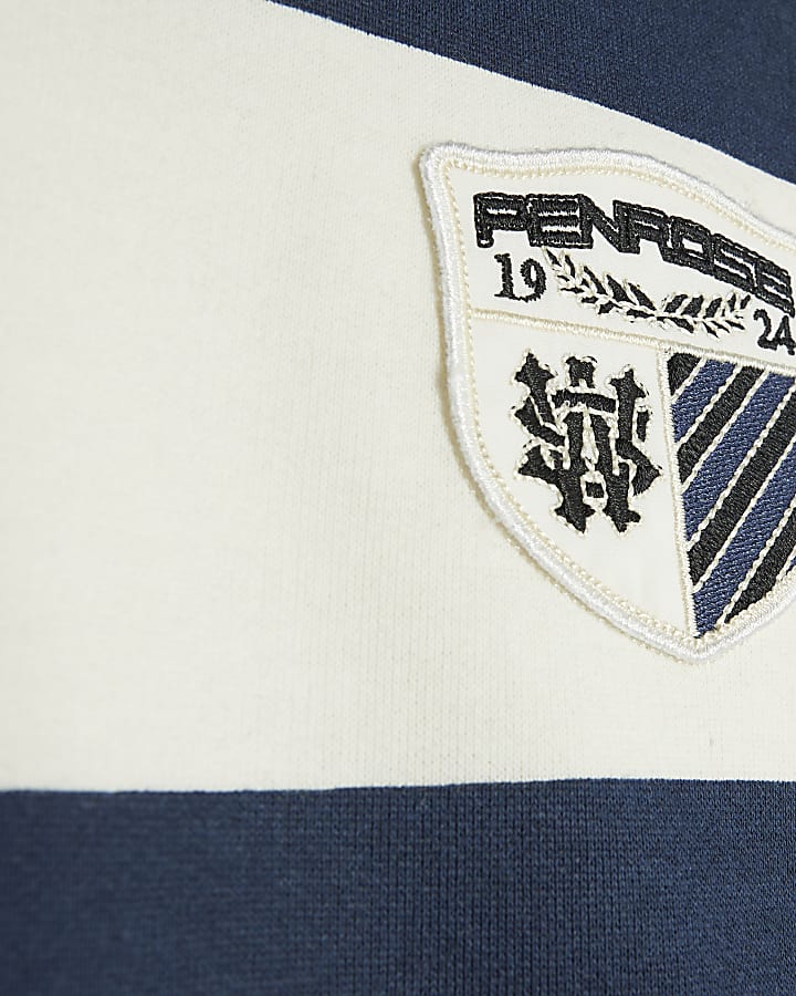 Navy Regular Fit Penrose Striped Shirt