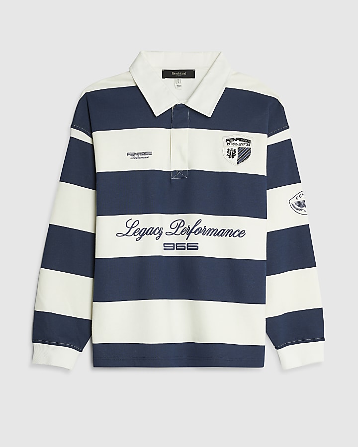 Navy Regular Fit Penrose Striped Shirt