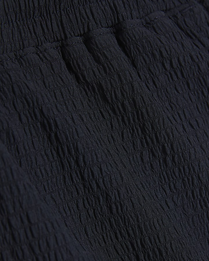 Navy Textured Shorts