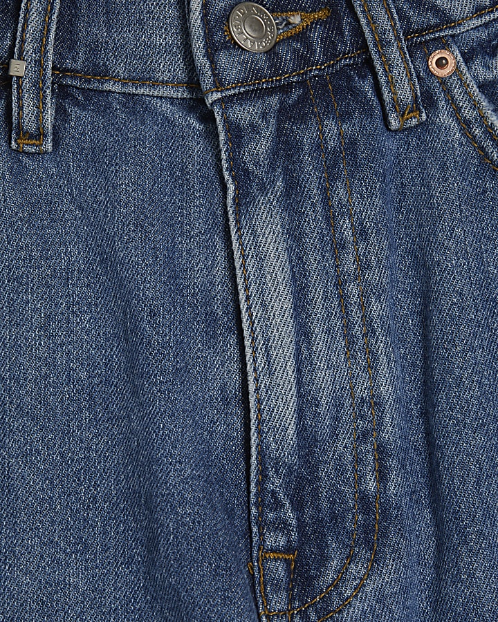 Blue Regular Fit Denim Shorts