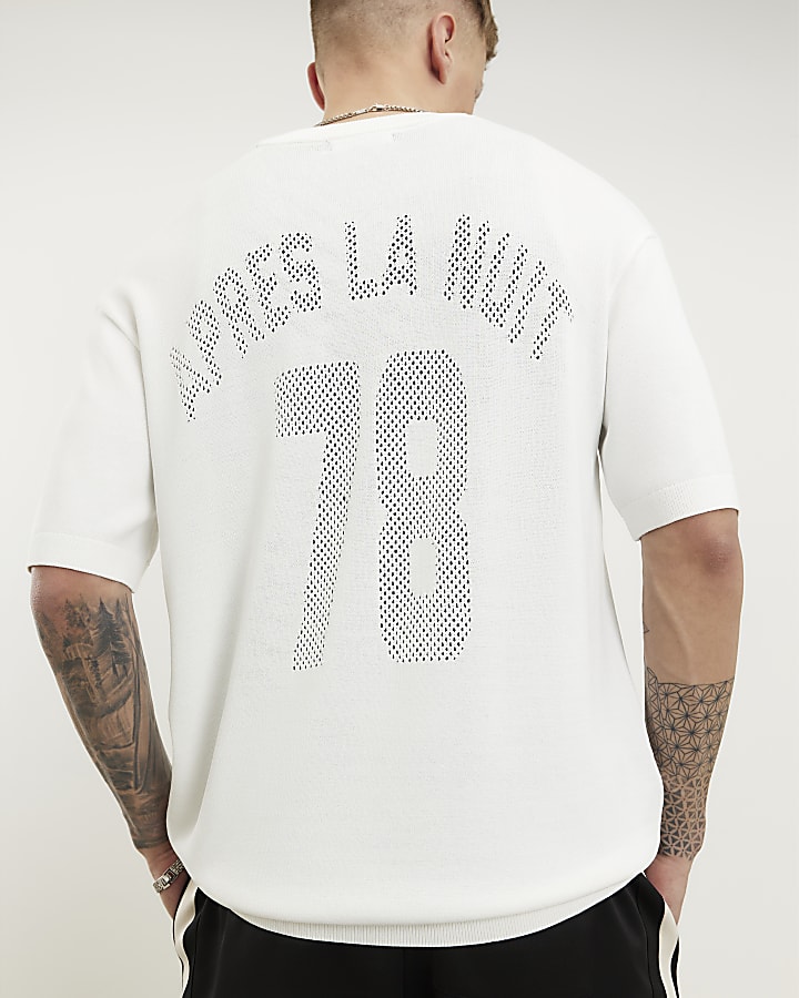 White Textured 78 T-Shirt