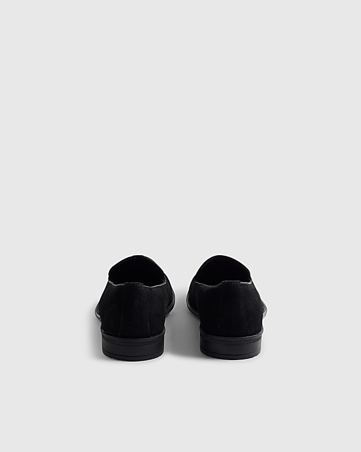 Black Suede Tassel Loafers