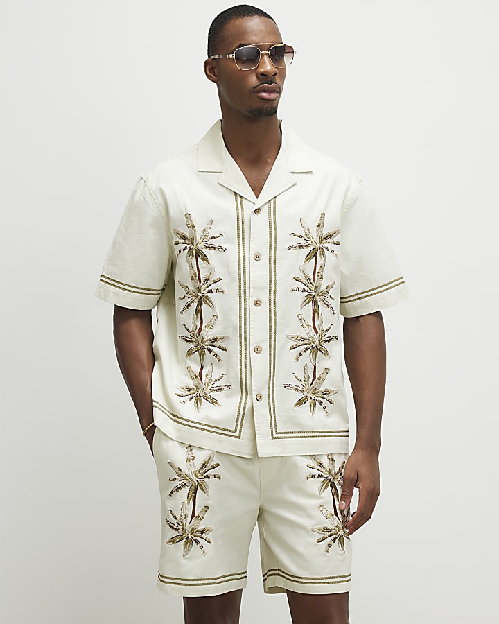 Green Palm Tree Shorts