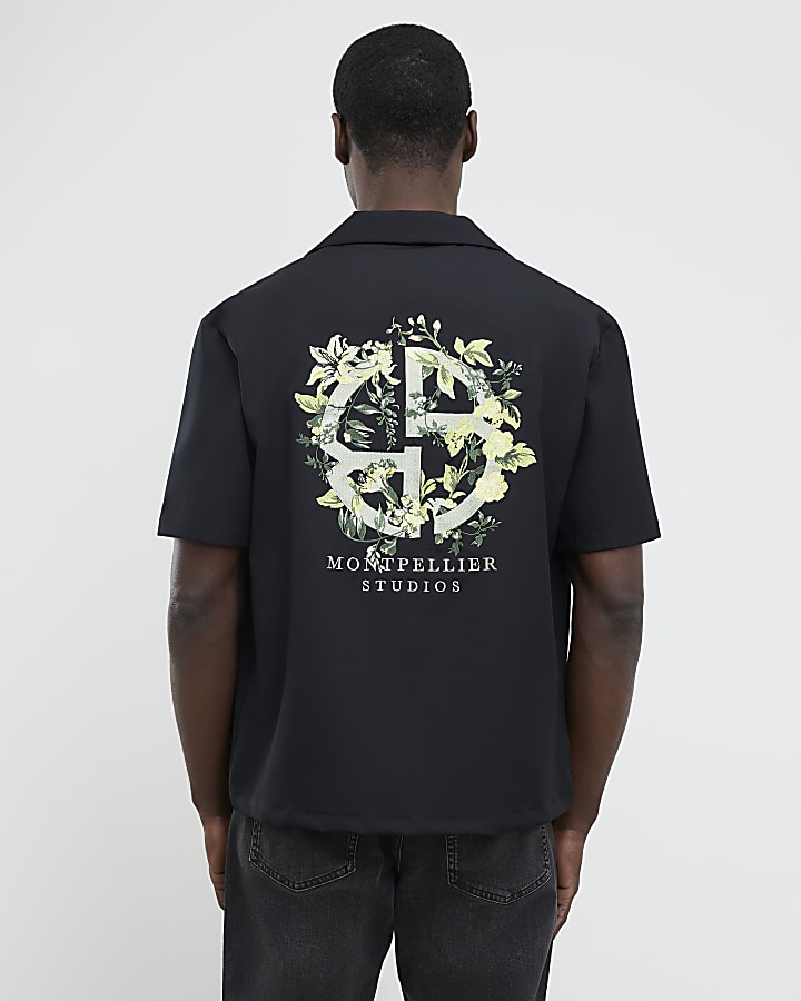 Black Regular Fit Montpellier Studios Shirt