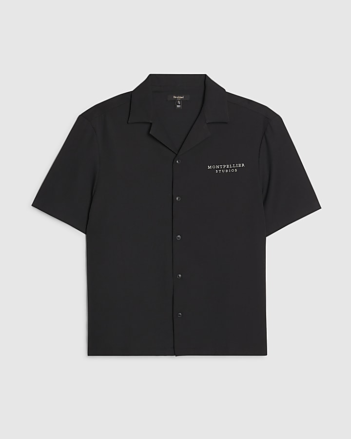 Black Regular Fit Montpellier Studios Shirt