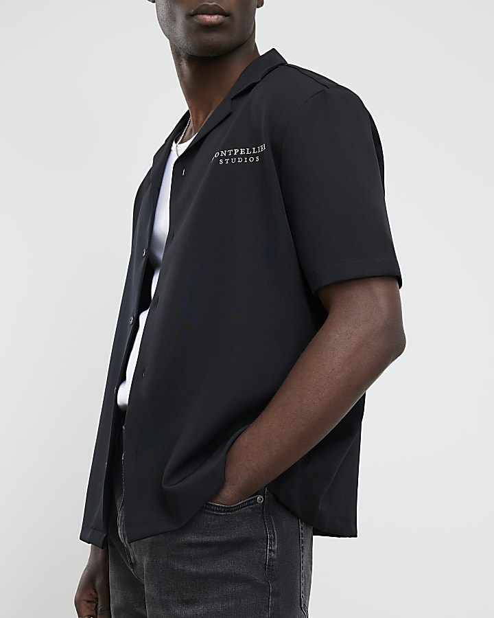 Black Regular Fit Montpellier Studios Shirt