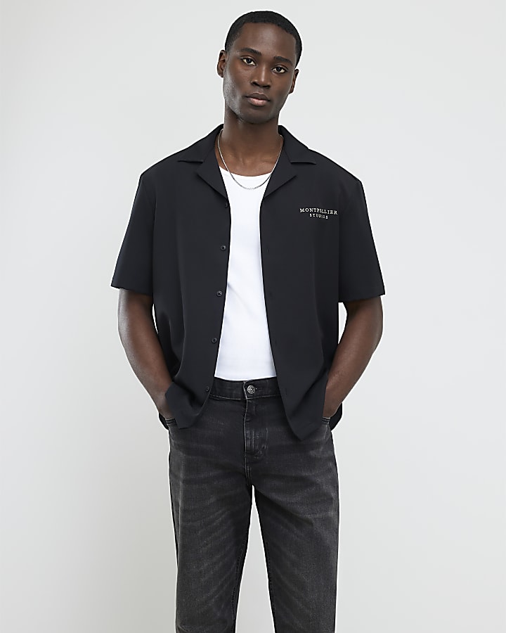 Black Regular Fit Montpellier Studios Shirt