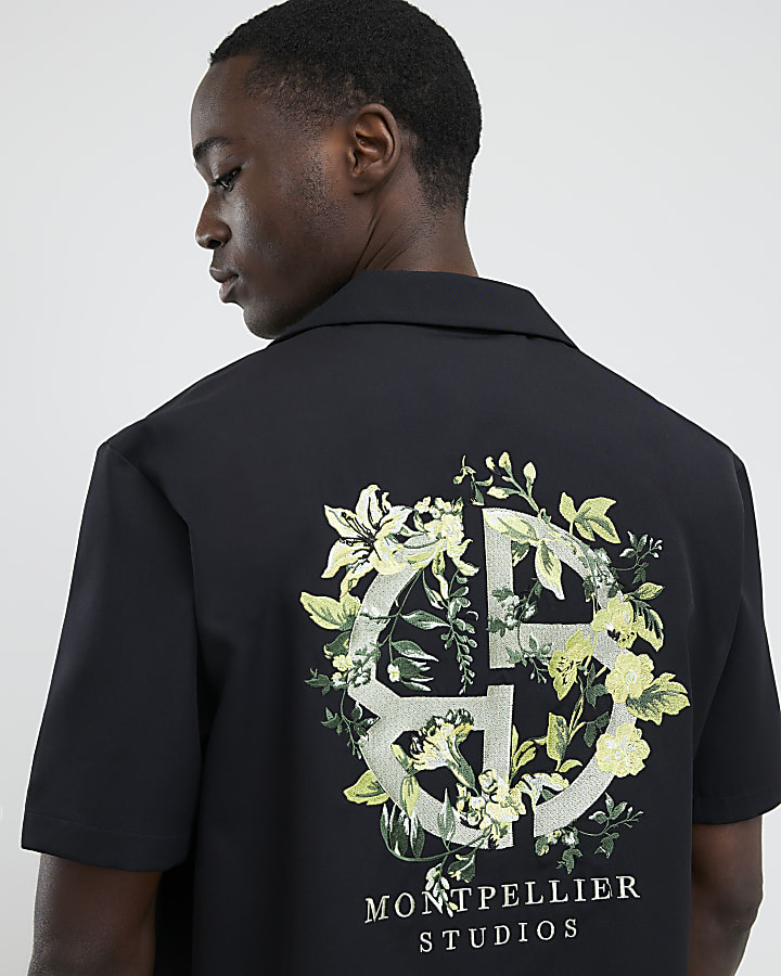 Black Regular Fit Montpellier Studios Shirt