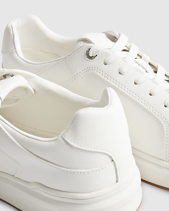White Cup Sole Trainers
