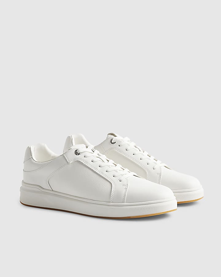 White Cup Sole Trainers