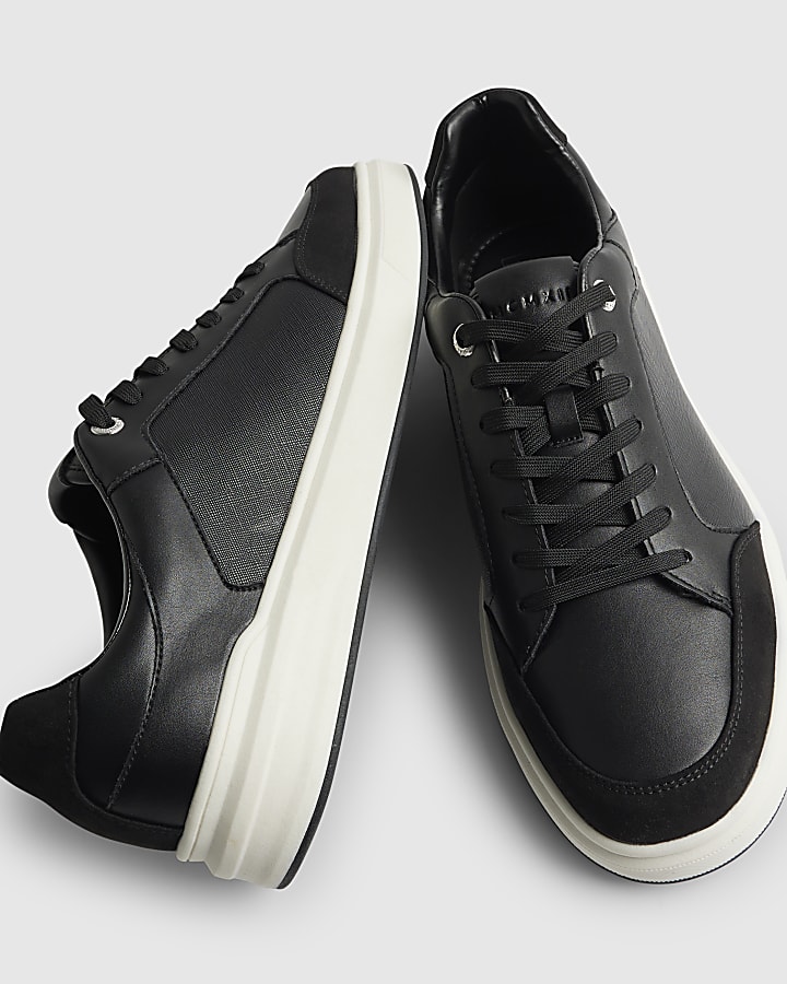 Black Lace Up Trainers