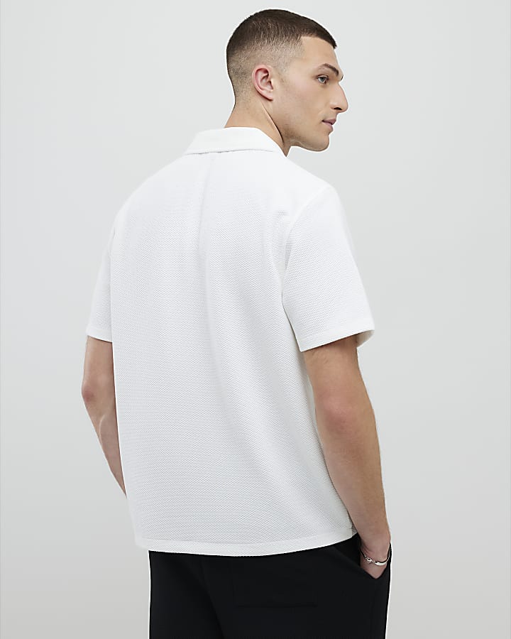 Cream Slim Fit Revere Shirt