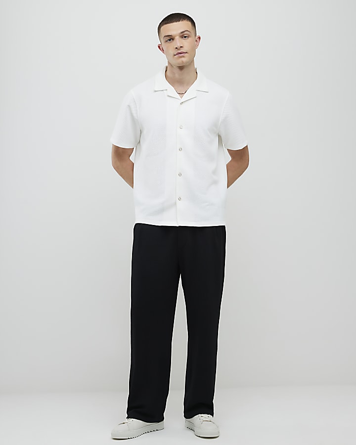 Cream Slim Fit Revere Shirt