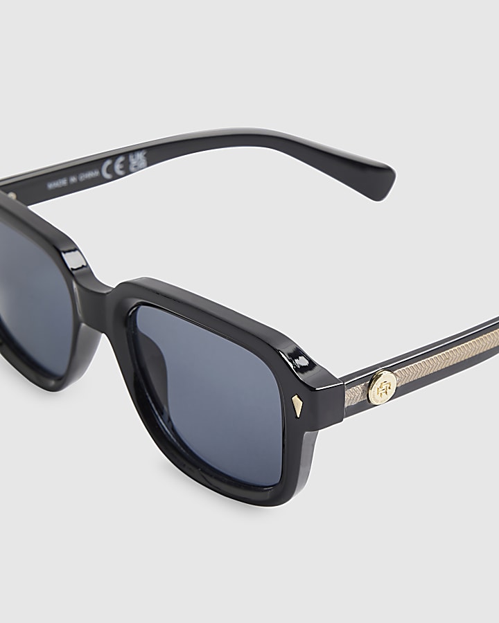 Black Square Black Lens Sunglasses