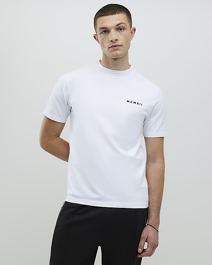 White Slim Fit MCMXII T-Shirt