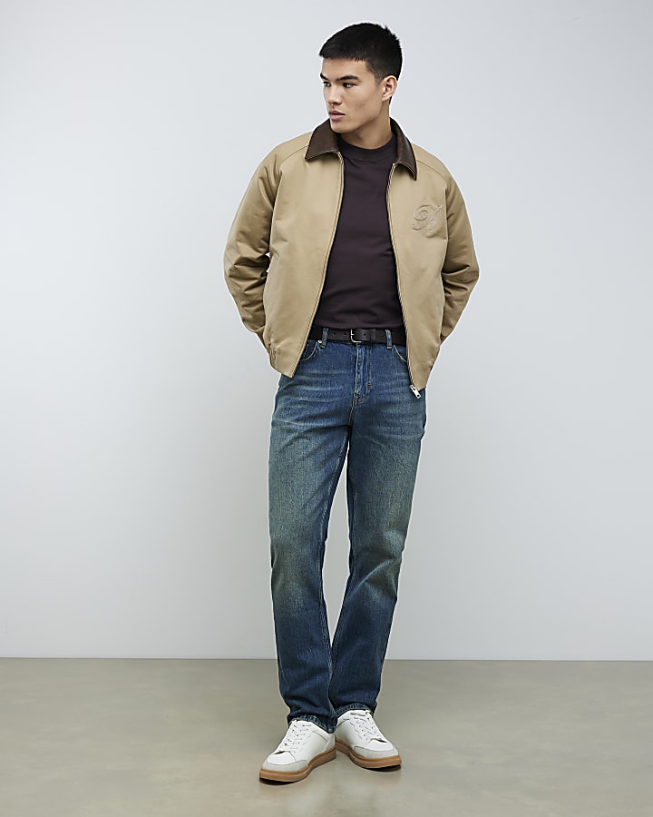 Blue Straight Leg Jeans