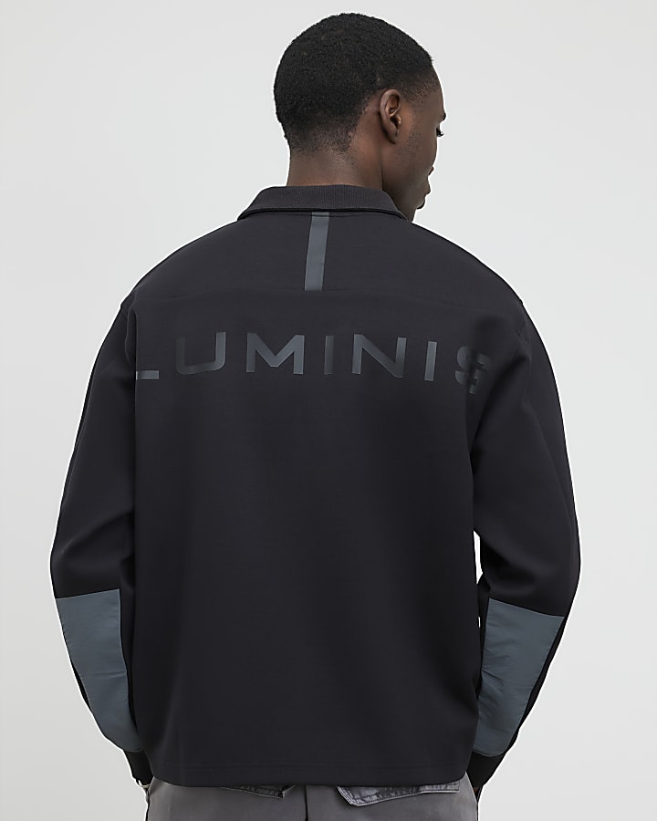 Grey Oversized Fit Luminis Polo Shirt