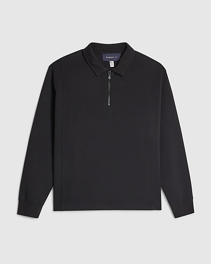 Grey Oversized Fit Luminis Polo Shirt