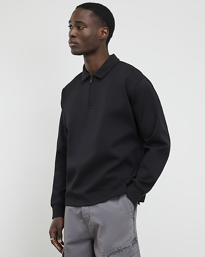 Grey Oversized Fit Luminis Polo Shirt
