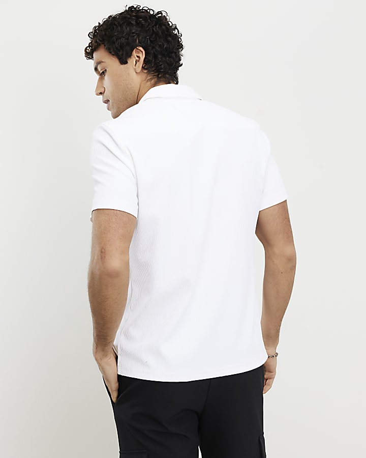 White Muscle Fit Shirt