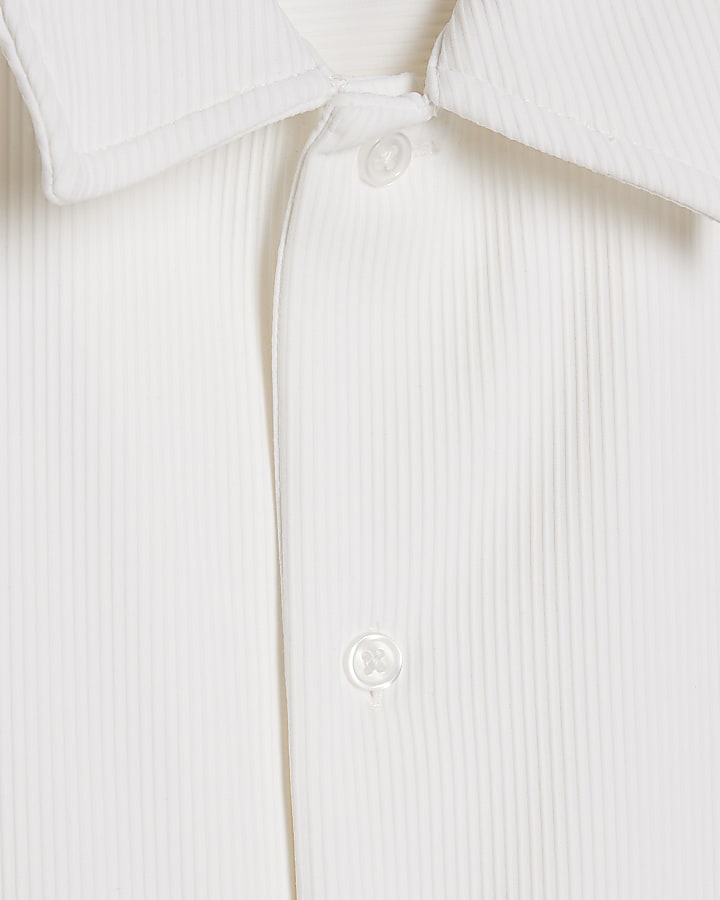 White Muscle Fit Shirt