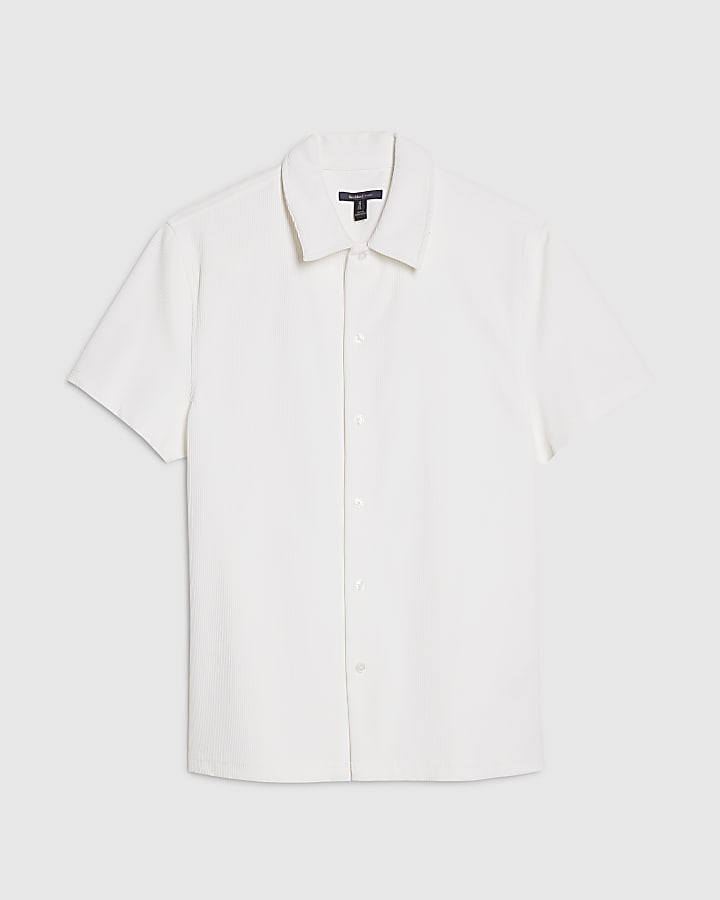 White Muscle Fit Shirt