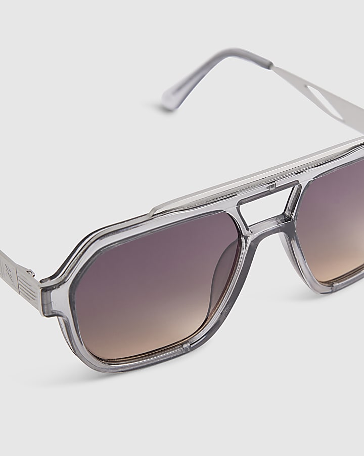 Grey Ombre Navigator Sunglasses