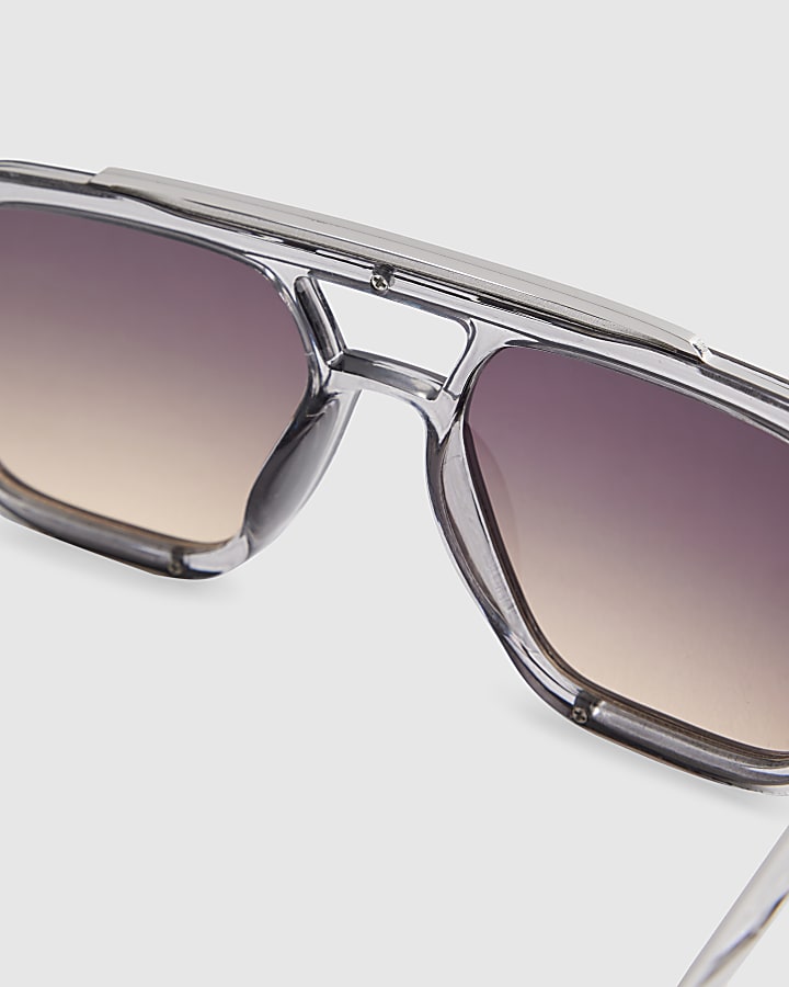Grey Ombre Navigator Sunglasses