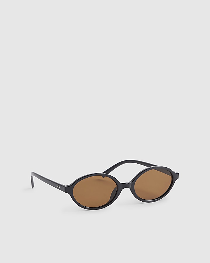 Brown Oval RR Sunglasses
