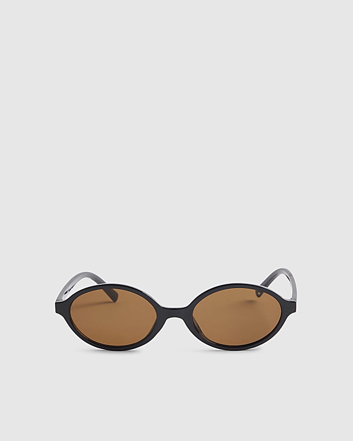 Brown Oval RR Sunglasses