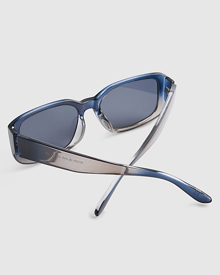 Blue Ombre Rectangle Sunglasses