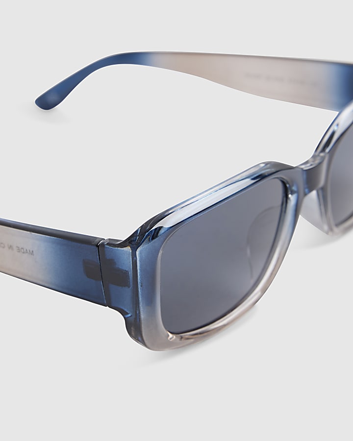 Blue Ombre Rectangle Sunglasses