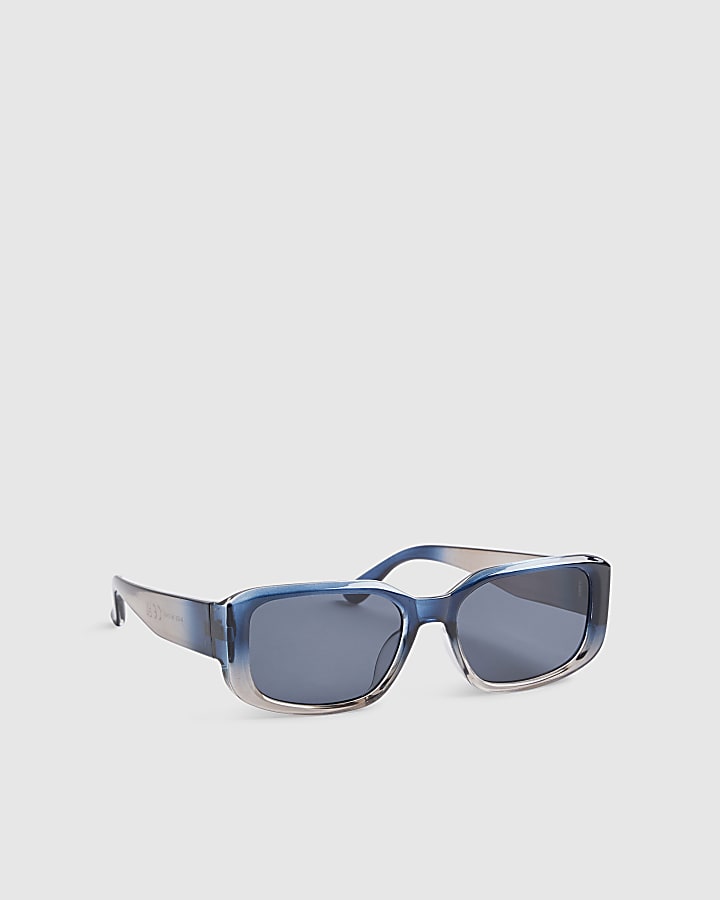 Blue Ombre Rectangle Sunglasses