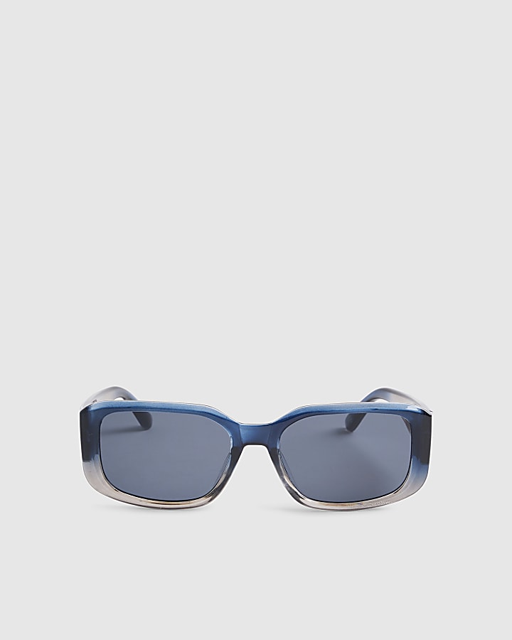 Blue Ombre Rectangle Sunglasses