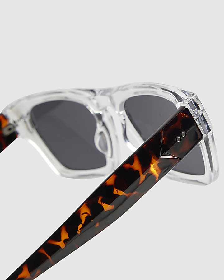 White Clear Frame Wayfarer Sunglasses