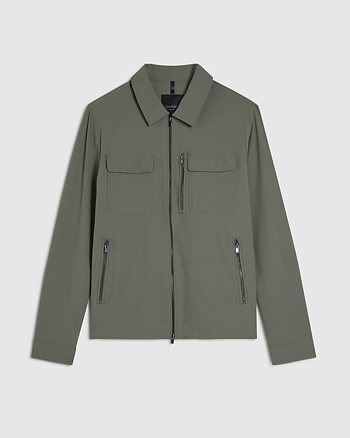 Green Muscle Fit Shacket