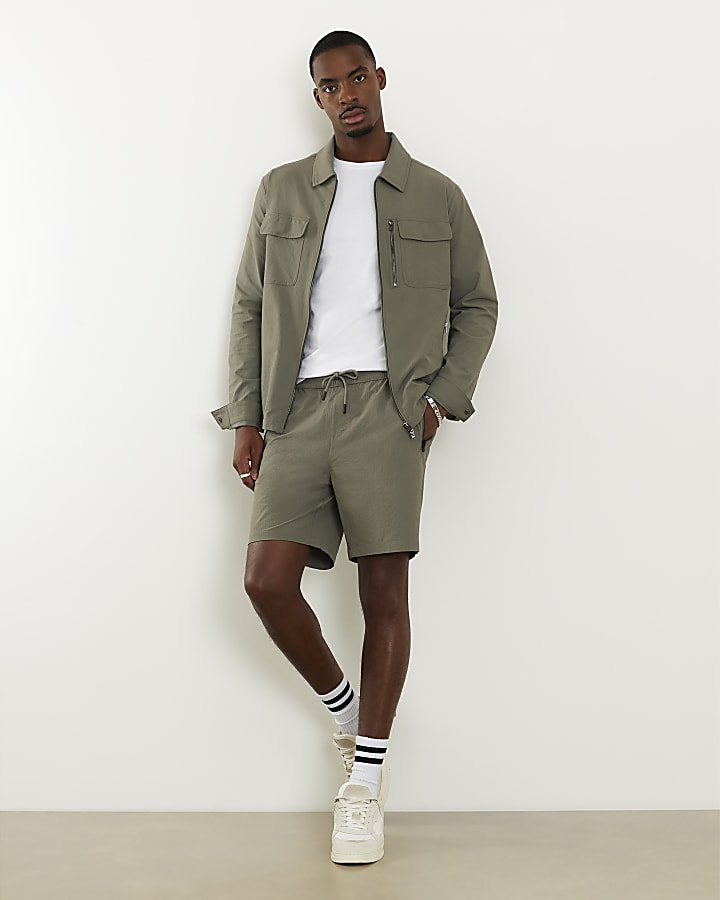 Green Muscle Fit Shacket