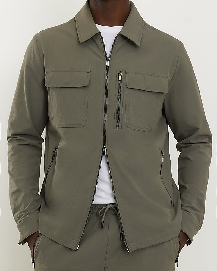 Green Muscle Fit Shacket