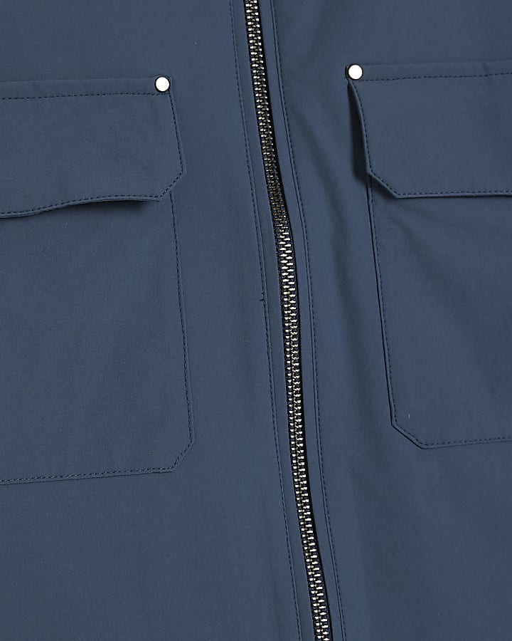 Blue Muscle Fit Shacket