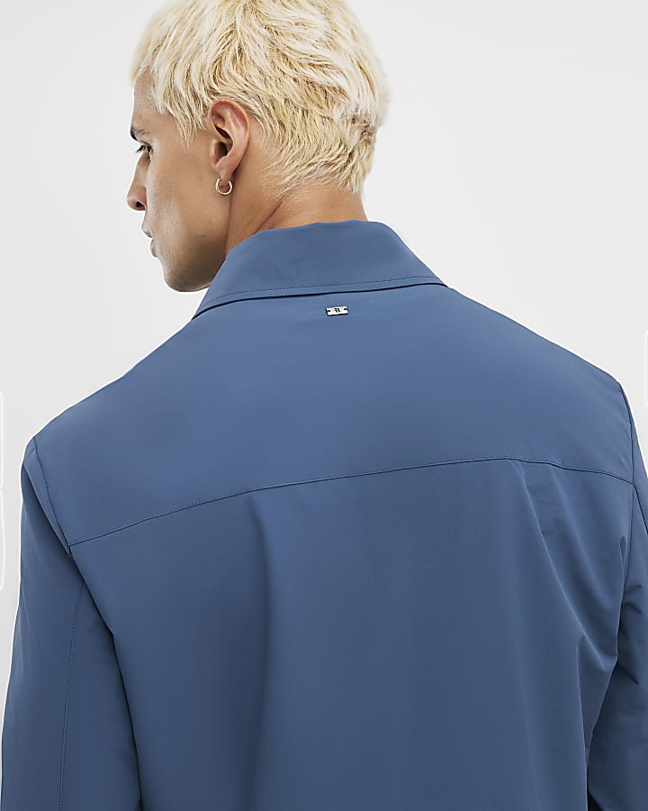 Blue Muscle Fit Shacket