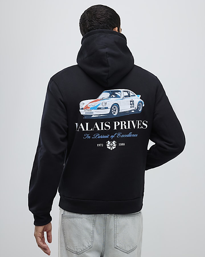 Black Regular Fit Palais Prives Hoodie